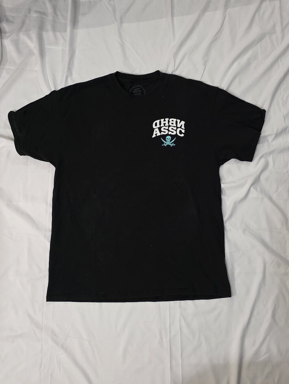 Anti Social Social Club x Neighborhood Reverse Blue Logo Short Sleeve Tee